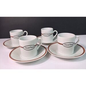 Bon Appetit Toscany Collection Espresso‎ Set 4 Demi-Tasse Cups Saucers Japan